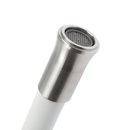 Accoona A48104G kitchen mixer, single -leaf, with nut, stainless steel, white/satin-2