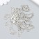Decor for creativity Metal "Track" set 20 pcs silver 1.4x2.2 cm