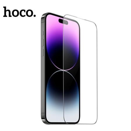 Hoco protective glass for iPhone 15 Pro, Full-Screen, 0.4 mm, full glue-1