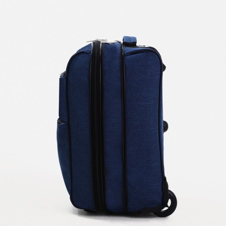 Small 20 suitcase "," Factory Cartes ", lightning department, extension, external pocket, 2 wheels, blue color-2