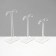 Steacle for earrings, semicircle, set of 3 pcs., H = 8.5, 10, 12 cm, the color is transparent