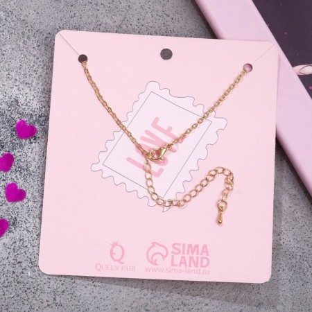 Pendant "Heart" Illusion, color in gold, 47 cm-2