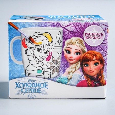 Mug for painting, 250 ml "Elsa and Anna", cold heart-4