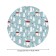 The tablecloth “Snow settlement”, round, oxford, elastic band, size 140x140 cm, diameter 105-120 cm