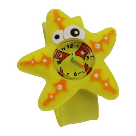 Watch of wristwood "Asterisk", silicone strap-3