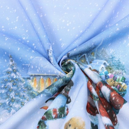 A set of curtains d/kitchen with the sequence "Christmas evening" 145x180cm-2 pcs., 100% p/e-5