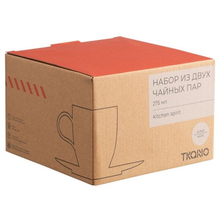Tkano Kitchen Spirit tea couples set, 275 ml, 2 pcs, white color-8