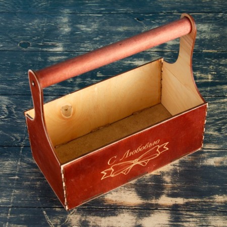 Wooden Kashpo 24 × 12 × 22 cm Maloni Demur "with love", give a red tree beautifully-3
