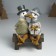 Polystone souvenir "Geese on a bench - a festive evening" 15x10.5x20.5 cm
