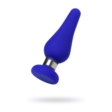 Anal plug Classic, silicone, blue color, 11.5 cm, d = 3.7 cm