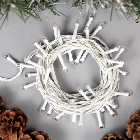 Garland “thread” 5 m, IP20, white thread, 50 LED, purple glow, 8 modes, 220 V-1