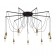 Suspended Citilux “Edison” CL451291, 150x150x235 cm, 9x75W, e27, black color
