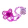 Nipple set - a dummy with a holder, SL, KL +6 months, with a cap "Butterfly", purple
