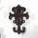 Decorative cast iron hook "Heraldic lily" 15x4x9.8 cm
