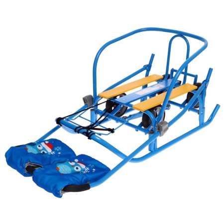 Sled "breeze 7 station wagon", with mittens, blue color-8