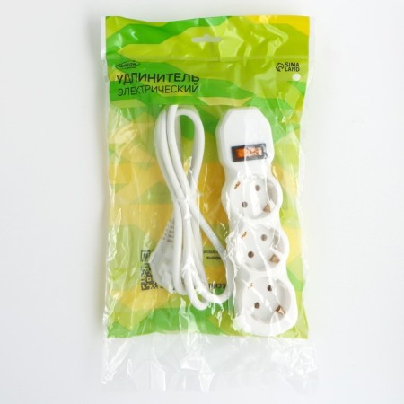 The extension cord Luazon Lighting Eco, 3 sockets, 1.5 m, 16 A, 3500 W, PVS 3x1 mm2, with salary, with off.-5