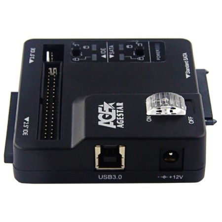 DOKA station for HDD/SSD AGESTAR 3FBCP SATA IDE Black Plastic