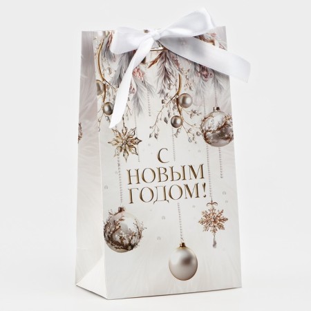 Gift package with the ribbon "Western New Year", 13 x 23 x 7 cm, New Year-1