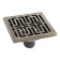 Zein gap, 100x100 mm, vertical, d = 32 mm, stainless steel, antique bronze