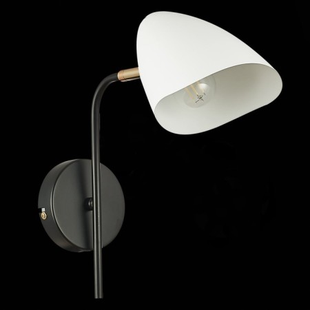 Wall lamp EVOLUCE. Sle103601-01. Satta. 1x40 W, E14, 12.5x28.5 cm, black color, gold-3