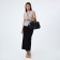Women's bag, lightning department, external pocket, long belt, black color