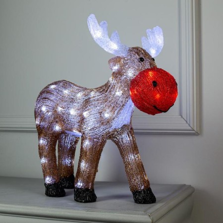 LED figure "Culticular deer" 45 × 40 × 25 cm, acrylic, 50 LED, 220 V, glow of white