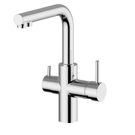 Zipponi kitchen mixer, with output for a drinking filter, color chromium