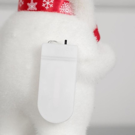 LED figure "Bear with a staff" 9 × 15 × 6 cm, phlock, batteries CR2032x2 (not in the kit), glow warm white-2