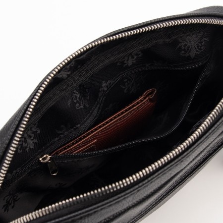 Women's bag over the shoulder Textura, small size, black color-7