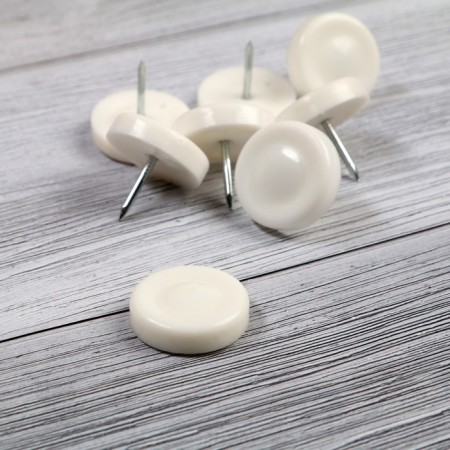 Furniture round tundra, d = 24 mm, 8 pcs., Plastic, white color-6
