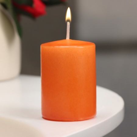 Candle - Aromatic "Orange" cylinder, 4x6 cm