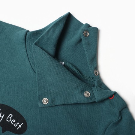 Turtleneck for boys, emerald color, height 86 cm-1