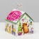 Gift box "Watercolor series. Medium house", 13.3 x 11.6 x 12.6 cm