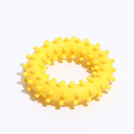 Toy "Ring with spikes No. 2", 6.8 cm, yellow