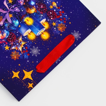 Package Gift New Year Laminated "candles", 23 x 17.8 x 9.8 cm.-2