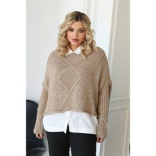 Female jumper, size 62, beige color