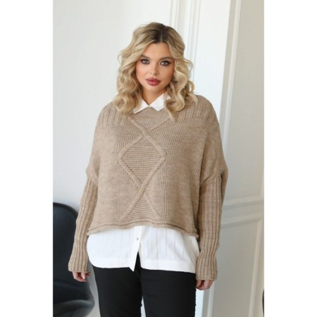 Female jumper, size 62, beige color