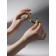 The cuff bracelet "Volume", metal, silver-golden color