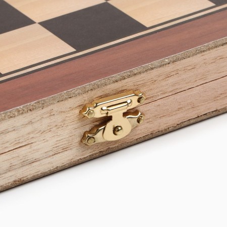 Labart backgammon, wooden board 29 x 29 cm, with a field for playing checkers-5
