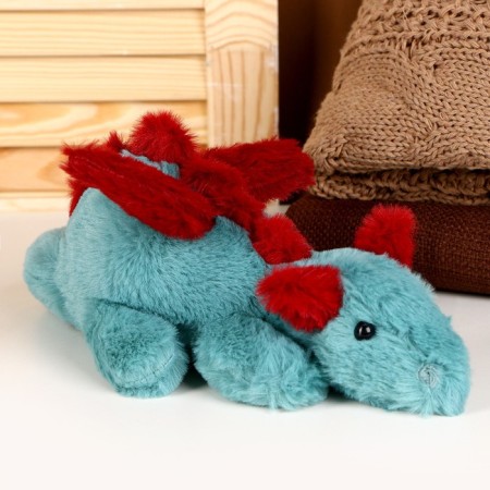 Soft toy "Dragon", 30 cm, blue color-2