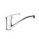 ROEGEN RC001B kitchen mixer, single -leaf, short spout, zinc, chrome