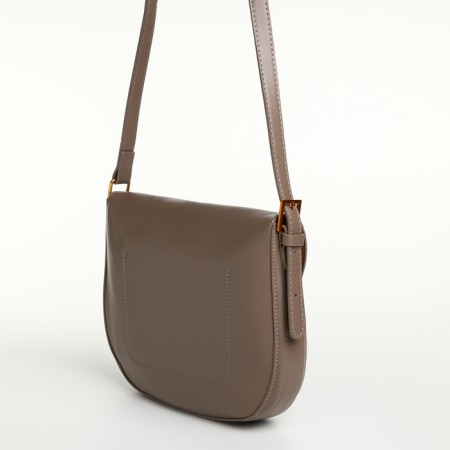 Women's bag on the Textura valve, medium size, color gray-4