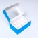 Packaging for 6 cupcakes with a window, blue, 25 x 17 x 10 cm
