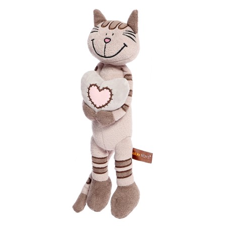 Soft toy "Cat striped with heart", 33 cm-1