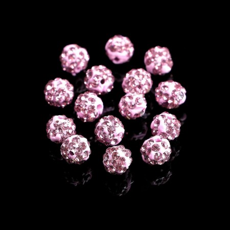 Busina "Shambhala" 6 mm (set of 15 pcs.), Lilac color