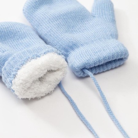 Mittens of two -layer Minaku "plain", col. Blue, rr 14 (4-5 years)-1