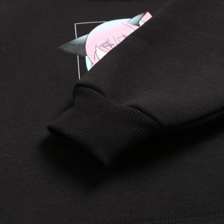 Sweatshirt for girls, black color, height 98 cm-8