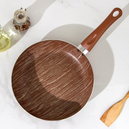 Deep pan Kantry, D = 26 cm, plastic handle, anti -stick coating, brown color-1