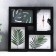 Photo frame with the clock "lovely" 3 photos, black