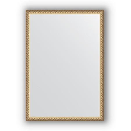 Mirror in the baguette frame - twisted brass 26 mm, 48 x 68 cm, evoForm